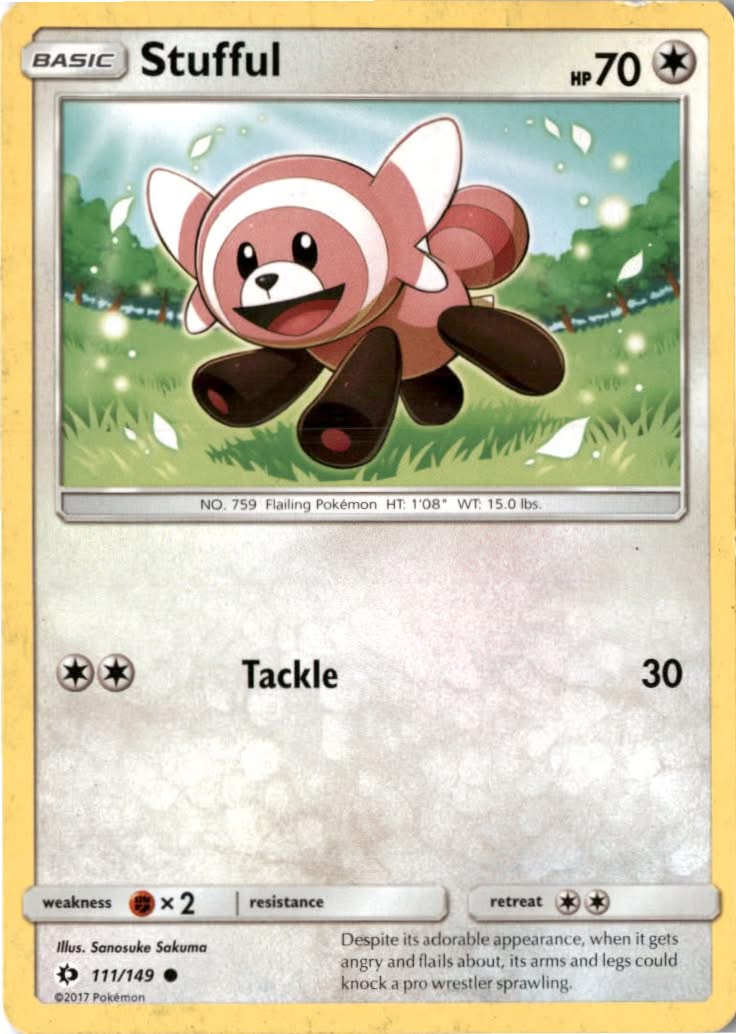 Stufful #111/149 - Sun & Moon - Pokemon - Common - Lightly Played