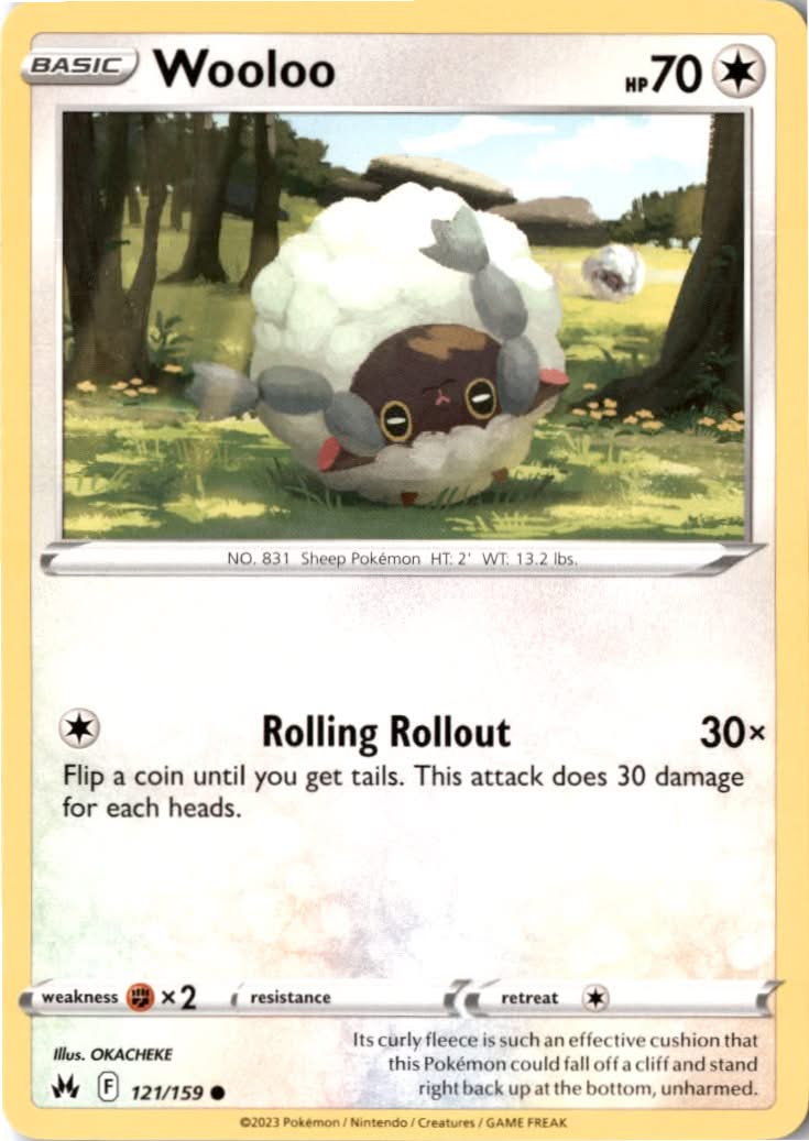 Wooloo #121/159 - Crown Zenith - Pokemon - Common - Near Mint