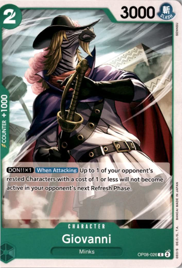 Giovanni #OP08-026 - Two Legends - One Piece Card Game - Common - Near Mint