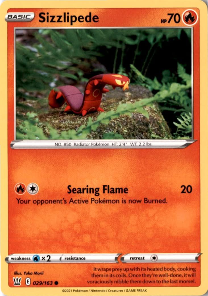 Sizzlipede #29/163 - Battle Styles - Pokemon - Common - Near Mint