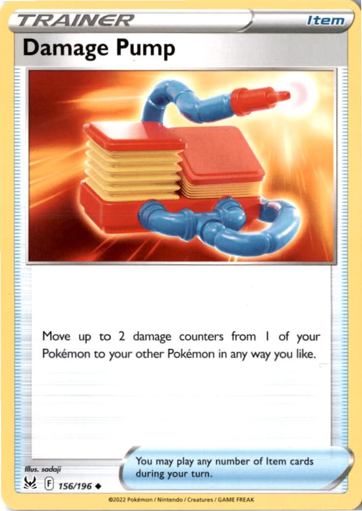 Damage Pump #156/196 - Lost Origin - Pokemon - Uncommon - Near Mint