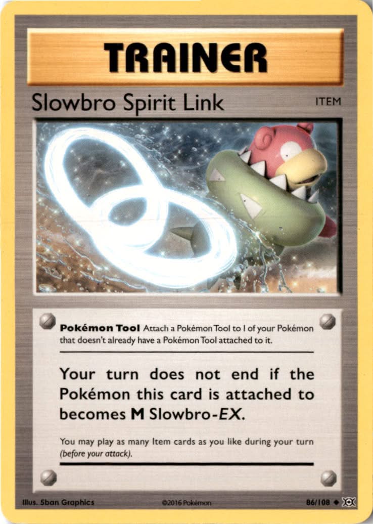 Slowbro Spirit Link #86/108 - Evolutions - Pokemon - Uncommon - Lightly Played