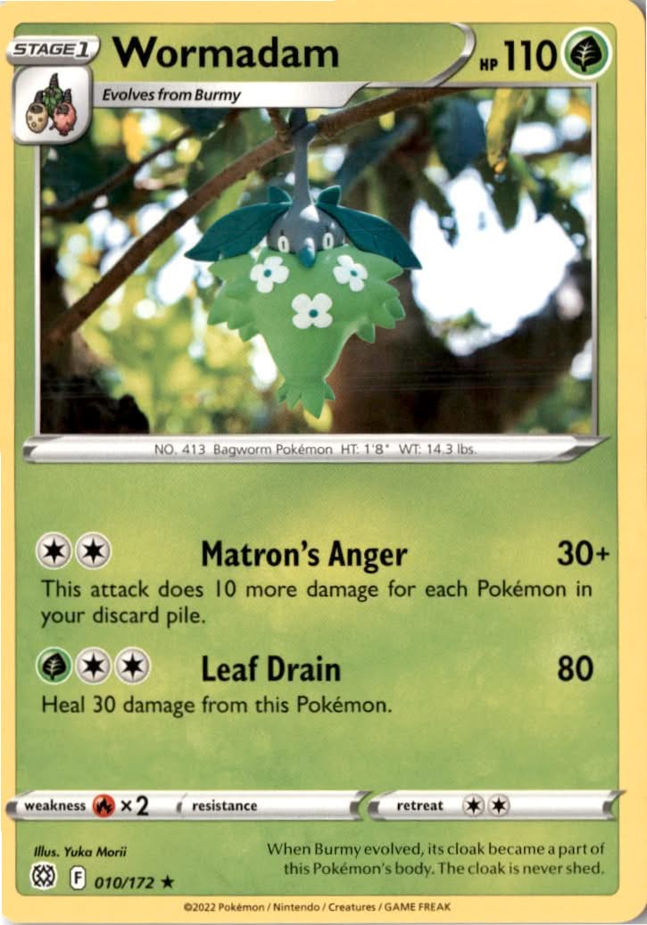 Wormadam #010/172 - Brilliant Stars - Pokemon - Rare - Near Mint