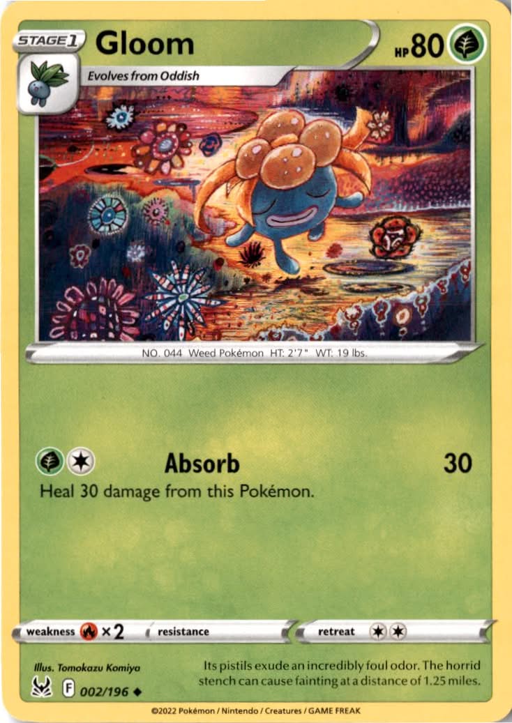 Gloom #002/196 - Lost Origin - Pokemon - Uncommon - Near Mint