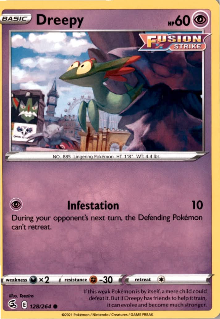 Dreepy #128/264 - Fusion Strike - Pokemon - Common - Near Mint