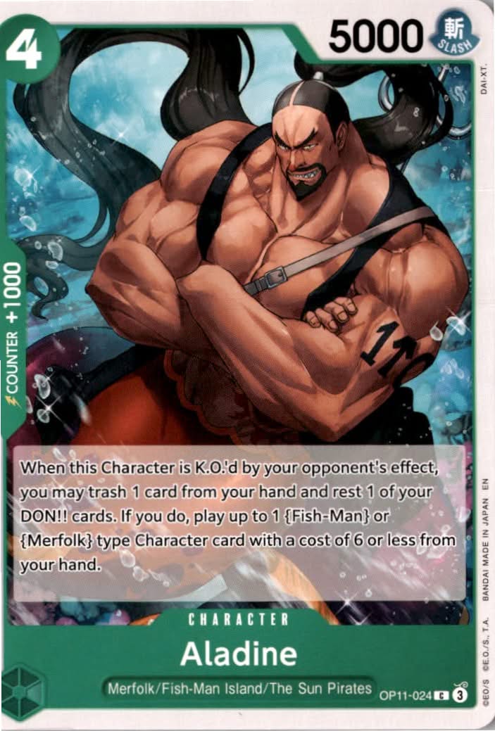 Aladine #OP11-024 - A Fist of Divine Speed - One Piece Card Game - Common - Near Mint
