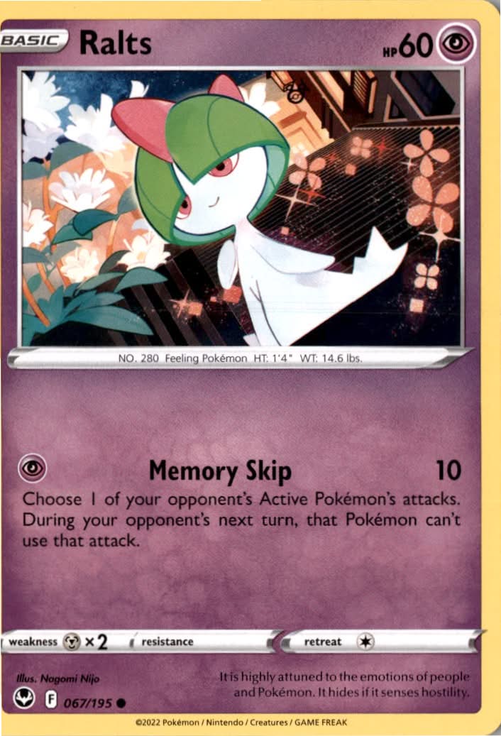 Ralts #067/195 - Silver Tempest - Pokemon - Common - Near Mint