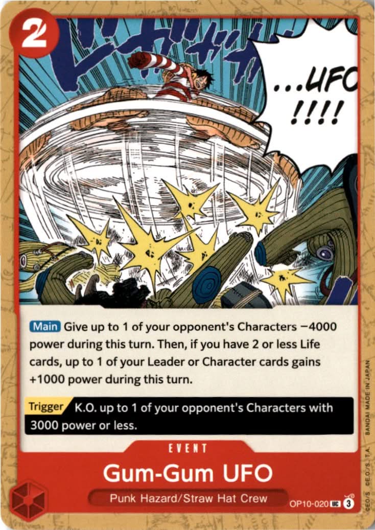 Gum-Gum UFO (LT-01 Reprint) #OP10-020 - Learn Together Deck Set - One Piece Card Game - Uncommon - Near Mint