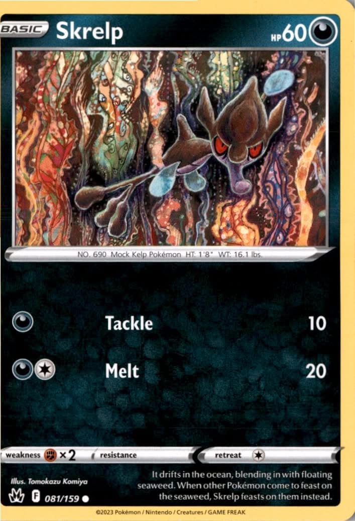 Skrelp #081/159 - Crown Zenith - Pokemon - Common - Near Mint