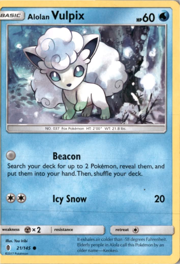 Alolan Vulpix #21/145 - Guardians Rising - Pokemon - Common - Near Mint