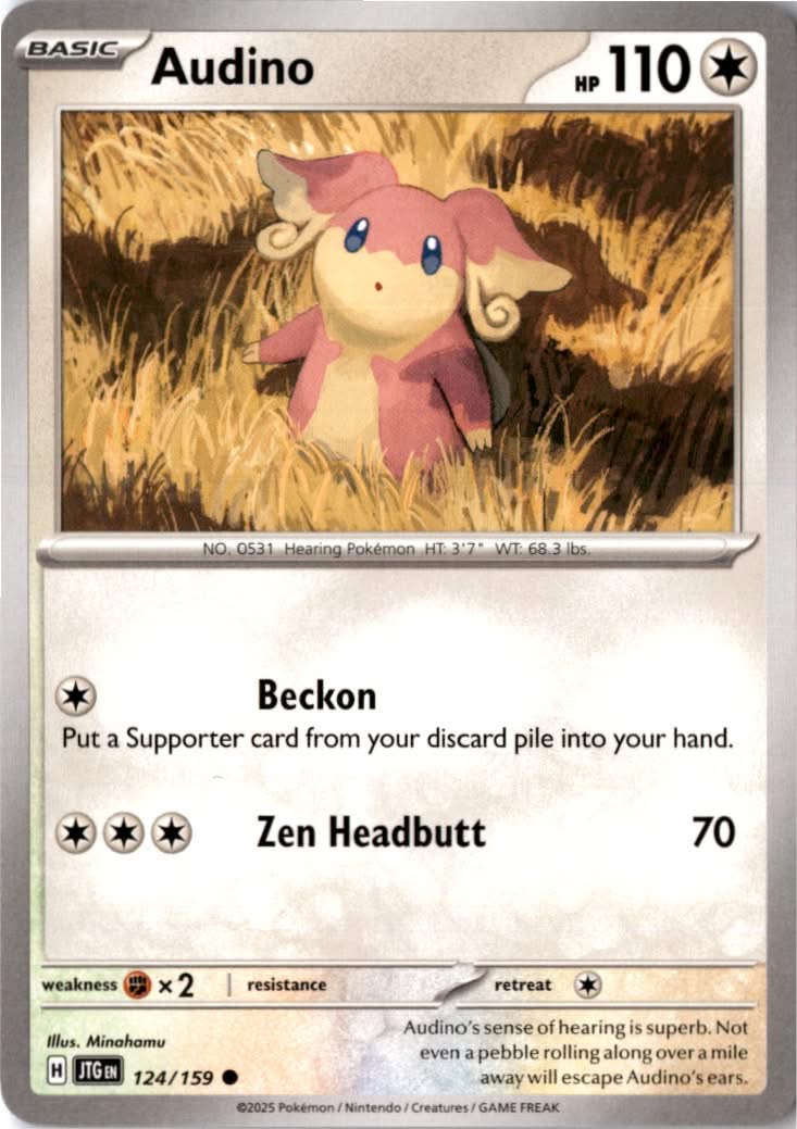 Audino #124/159 - Journey Together - Pokemon - Common - Near Mint