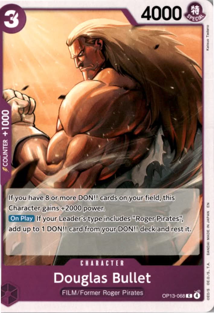 Douglas Bullet #OP13-068 - Carrying On His Will - One Piece Card Game - Common - Near Mint