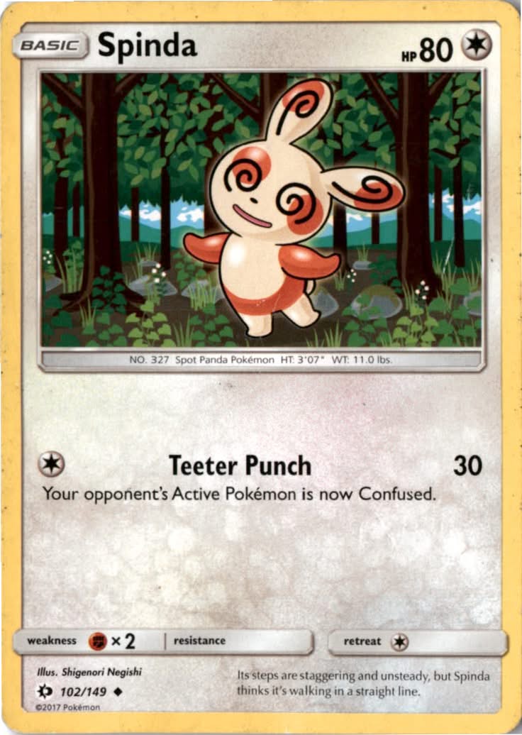 Spinda #102/149 - Sun & Moon - Pokemon - Uncommon - Moderately Played