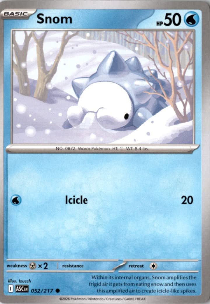 Snom #052/217 - Ascended Heroes - Pokemon - Common - Near Mint