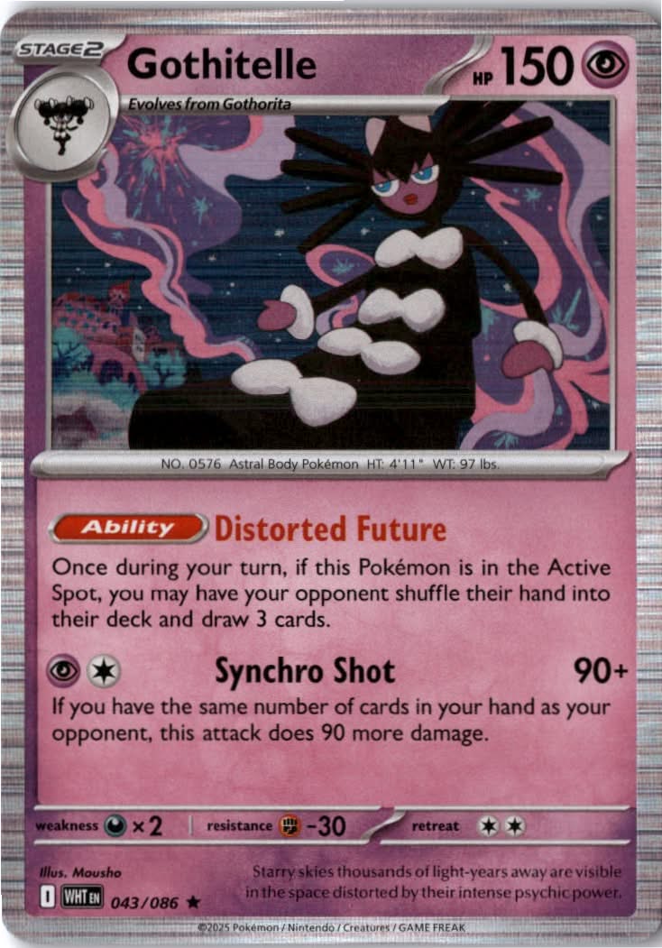 Gothitelle #043/86 - White Flare - Pokemon - Rare - Near Mint