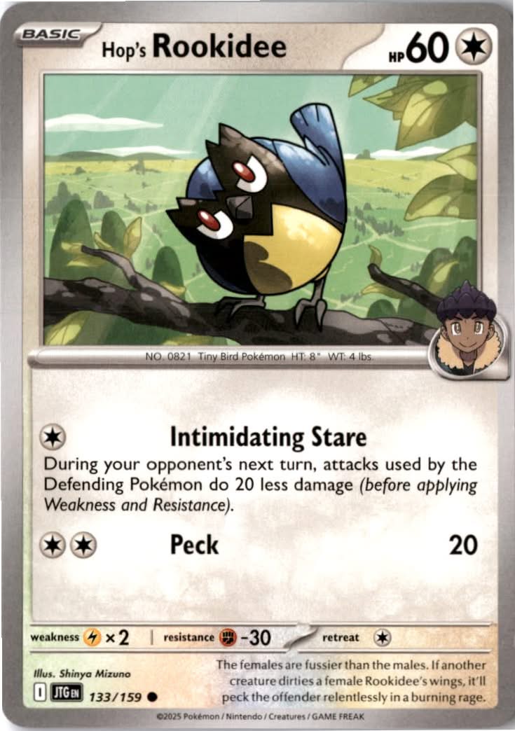 Hop's Rookidee #133/159 - Journey Together - Pokemon - Common - Near Mint
