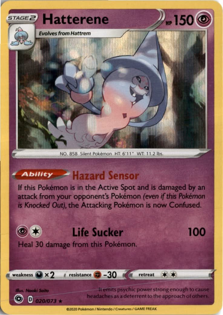 Hatterene #20/73 - Champion's Path - Pokemon - Holo Rare - Near Mint