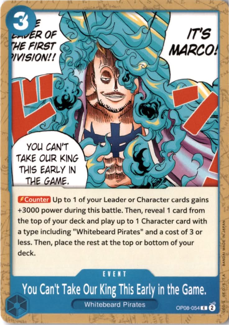 You Can't Take Our King This Early in the Game. #OP08-054 - Two Legends - One Piece Card Game - Common - Near Mint