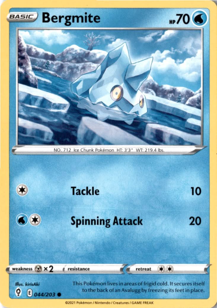 Bergmite #44/203 - Evolving Skies - Pokemon - Common - Near Mint