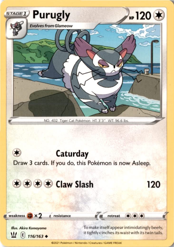 Purugly #116/163 - Battle Styles - Pokemon - Uncommon - Near Mint
