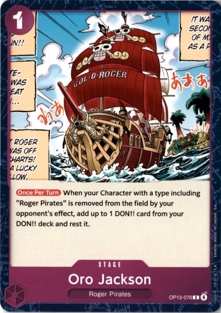 Oro Jackson #OP13-078 - Carrying On His Will - One Piece Card Game - Common - Near Mint