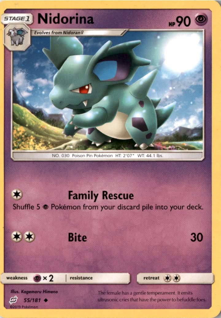 Nidorina #55/181 - Team Up - Pokemon - Uncommon - Near Mint