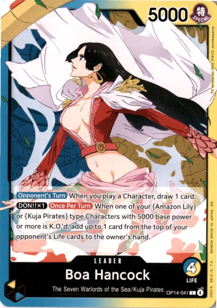 Boa Hancock #OP14-041 - The Azure Sea's Seven - One Piece Card Game - Leader - Near Mint