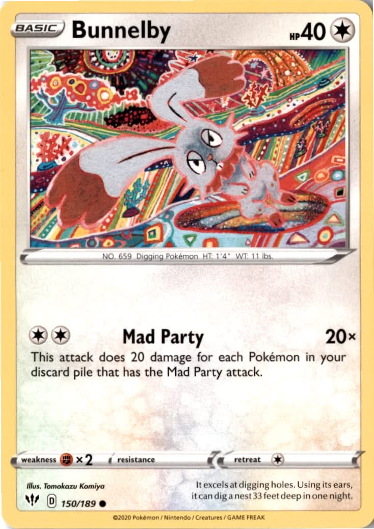 Bunnelby #150/189 - Darkness Ablaze - Pokemon - Common - Near Mint