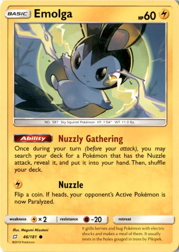 Emolga #46/181 - Team Up - Pokemon - Common - Lightly Played