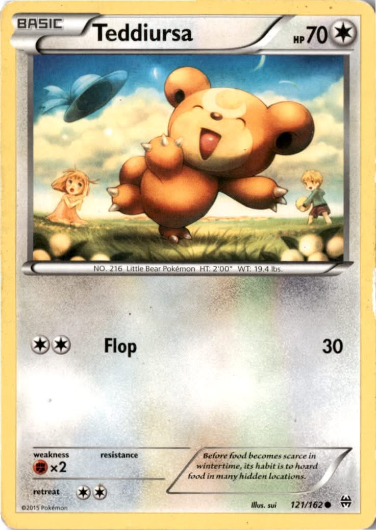 Teddiursa #121/162 - BREAKthrough - Pokemon - Common - Moderately Played