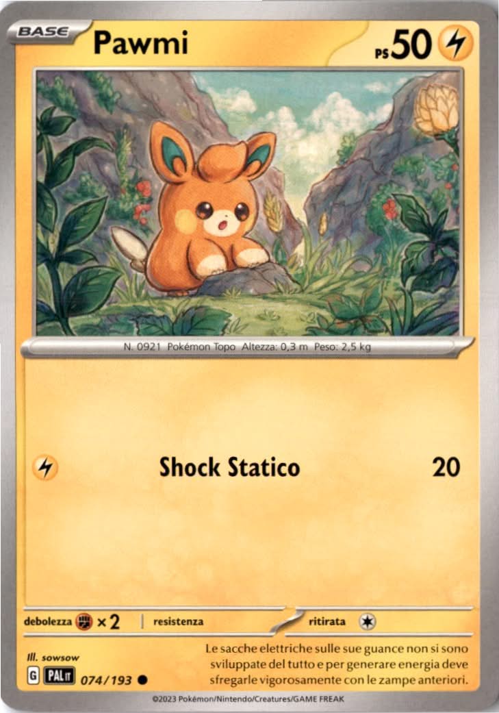 Pawmi #074/193 - Paldea Evolved - Pokemon - Common - Near Mint