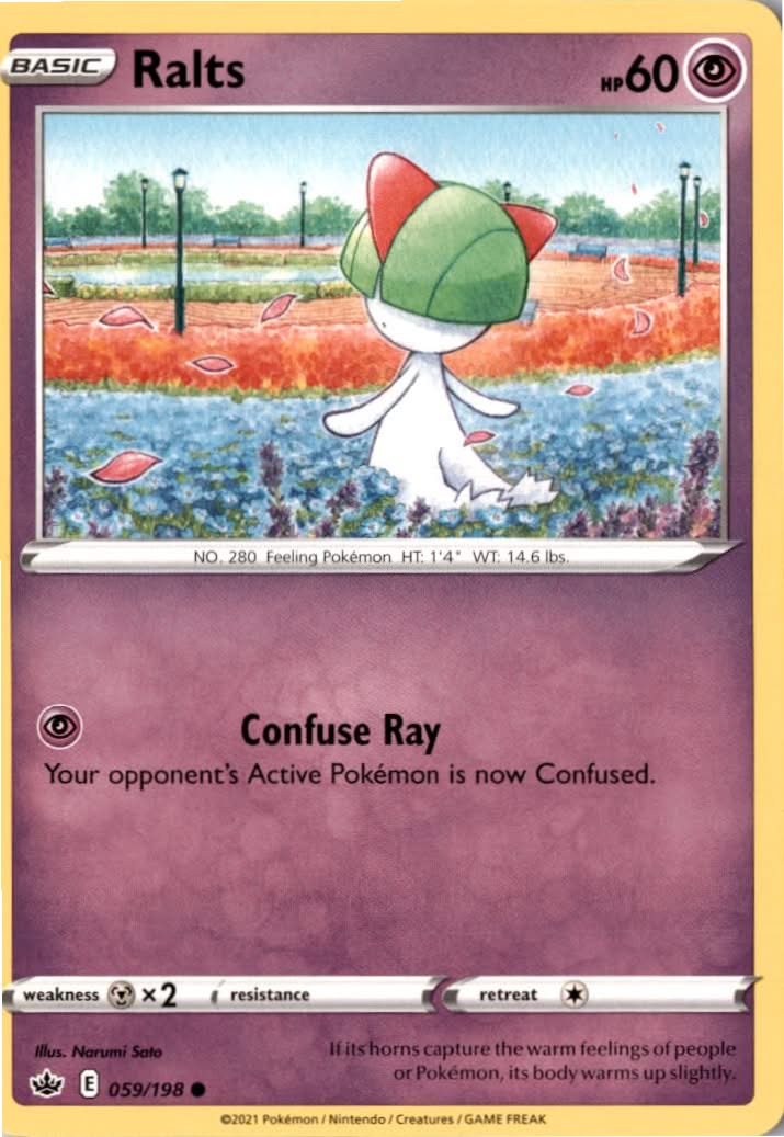 Ralts #59/198 - Chilling Reign - Pokemon - Common - Near Mint