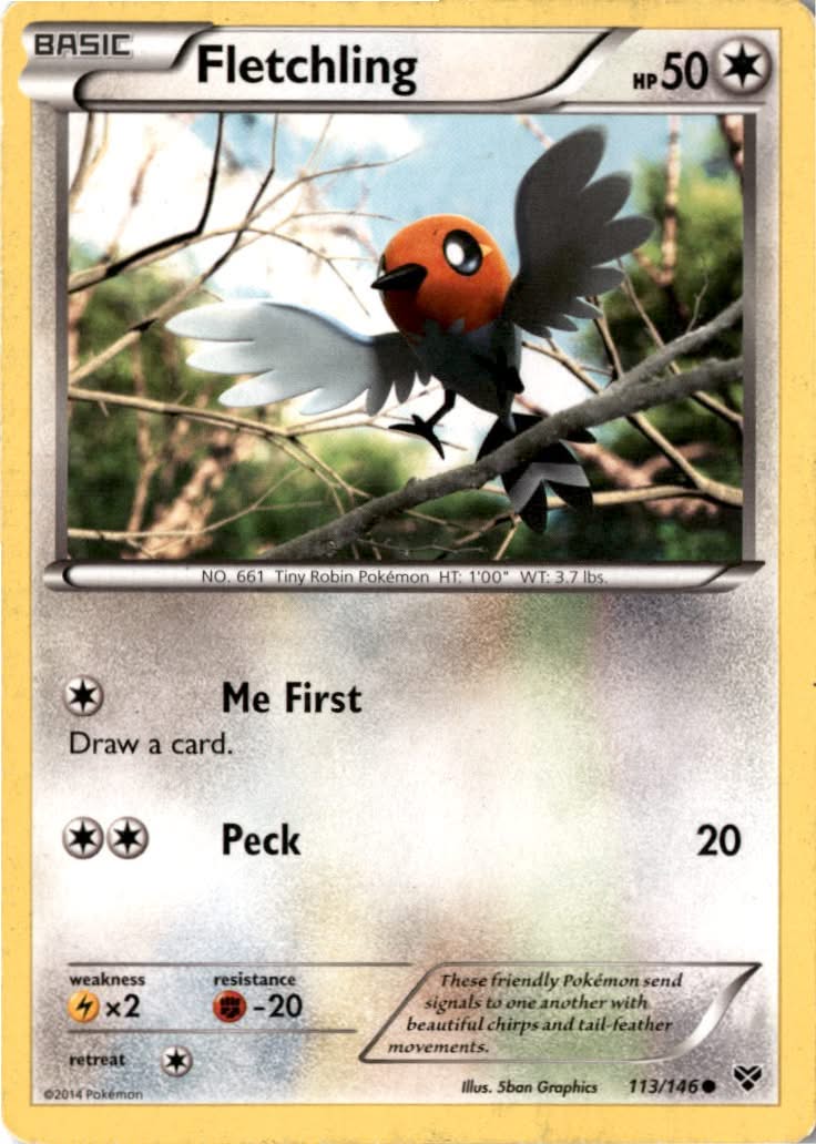 Fletchling #113/146 - XY - Pokemon - Common - Moderately Played