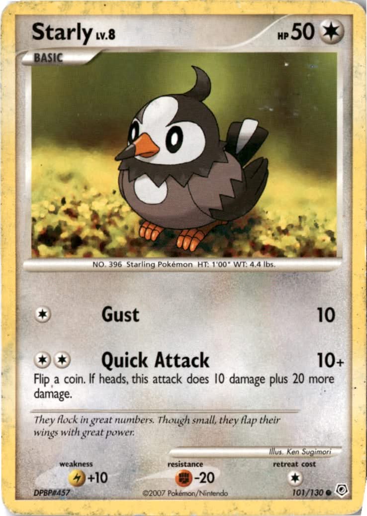 Starly #101/130 - Diamond & Pearl - Pokemon - Common - Moderately Played