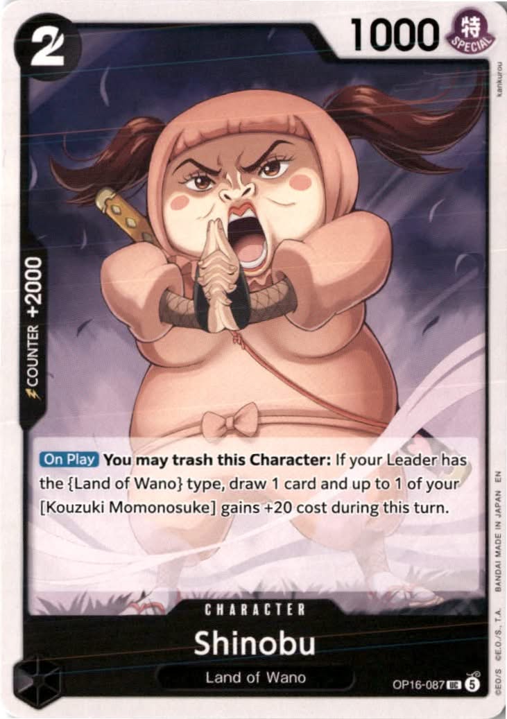 Shinobu #OP16-087 - The Time of Battle - One Piece Card Game - Uncommon - Near Mint