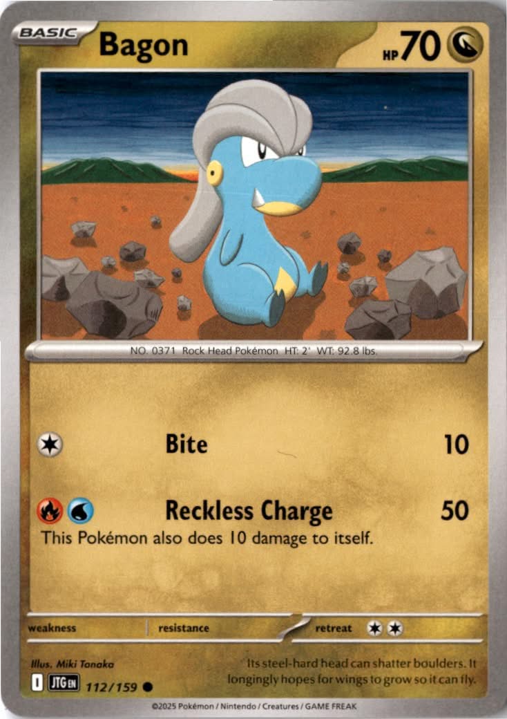 Bagon #112/159 - Journey Together - Pokemon - Common - Near Mint