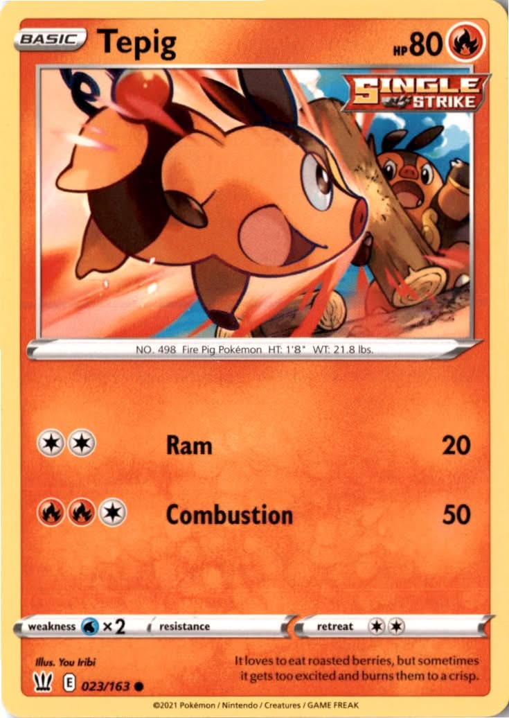 Tepig #23/163 - Battle Styles - Pokemon - Common - Near Mint