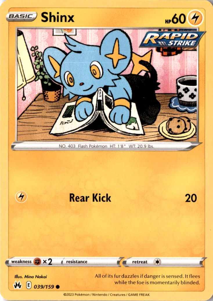 Shinx #039/159 - Crown Zenith - Pokemon - Common - Near Mint