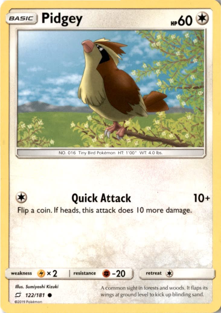 Pidgey #122/181 - Team Up - Pokemon - Common - Near Mint