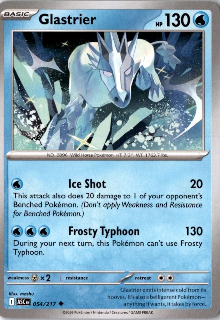 Glastrier #054/217 - Ascended Heroes - Pokemon - Uncommon - Near Mint