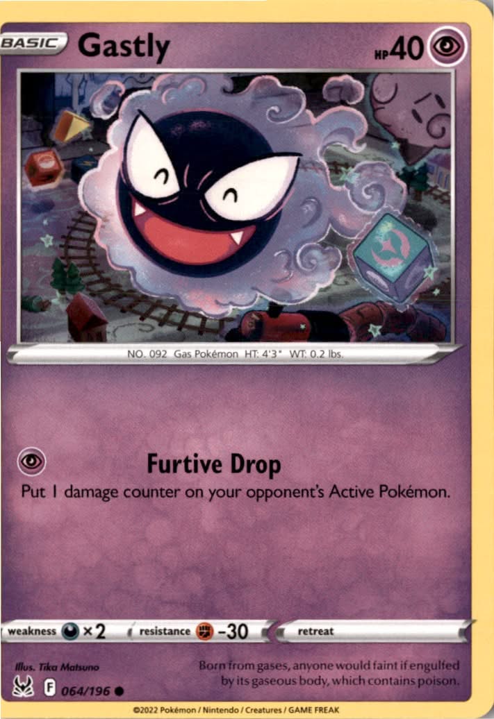 Gastly #064/196 - Lost Origin - Pokemon - Common - Near Mint