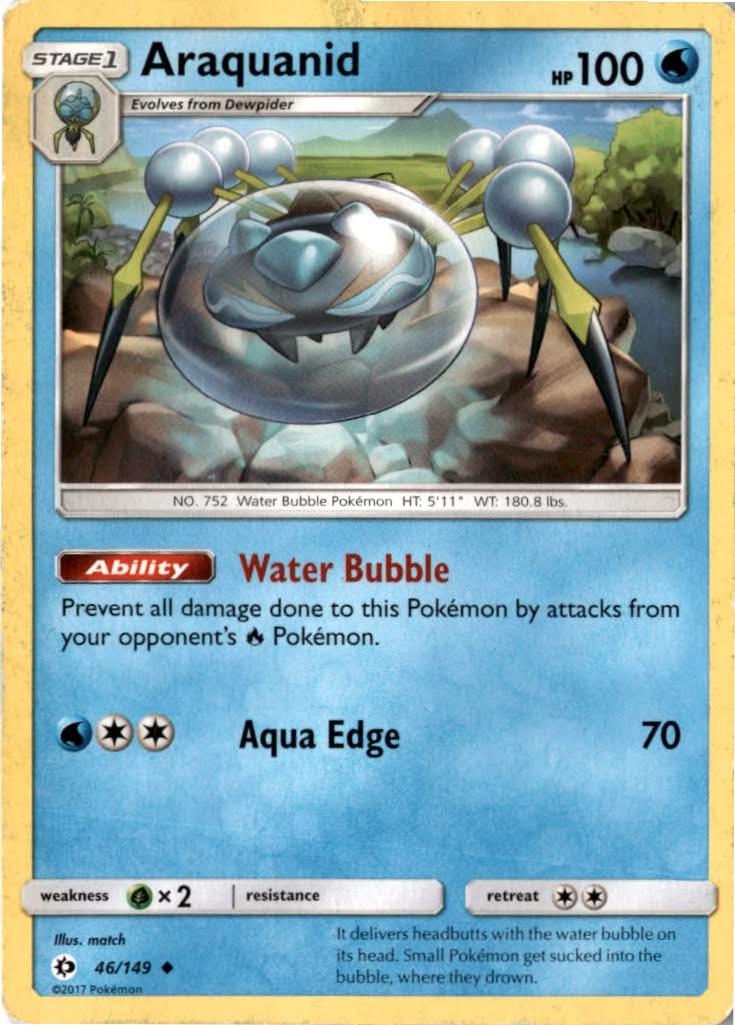 Araquanid #46/149 - Sun & Moon - Pokemon - Uncommon - Moderately Played