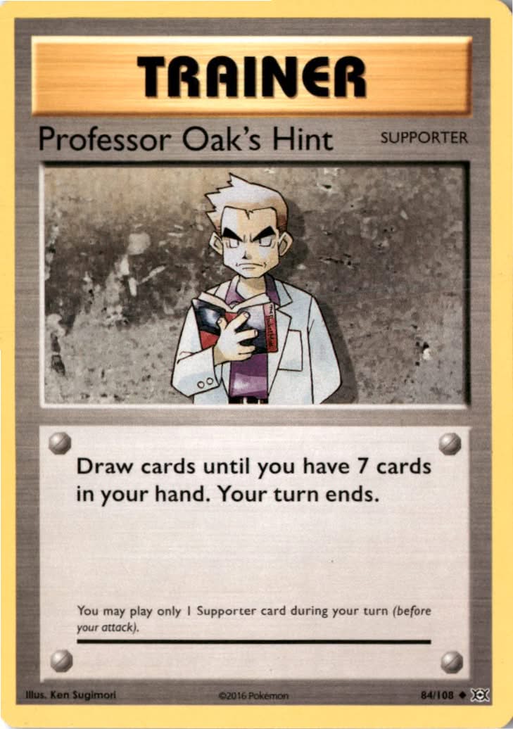 Professor Oak's Hint #84/108 - Evolutions - Pokemon - Uncommon - Lightly Played