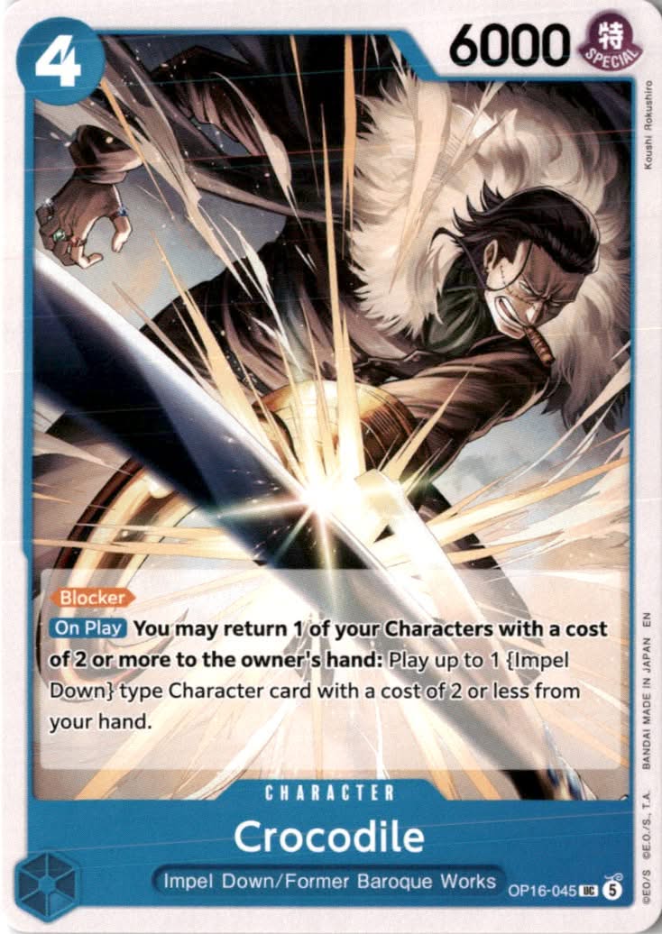 Crocodile #OP16-045 - The Time of Battle - One Piece Card Game - Uncommon - Near Mint