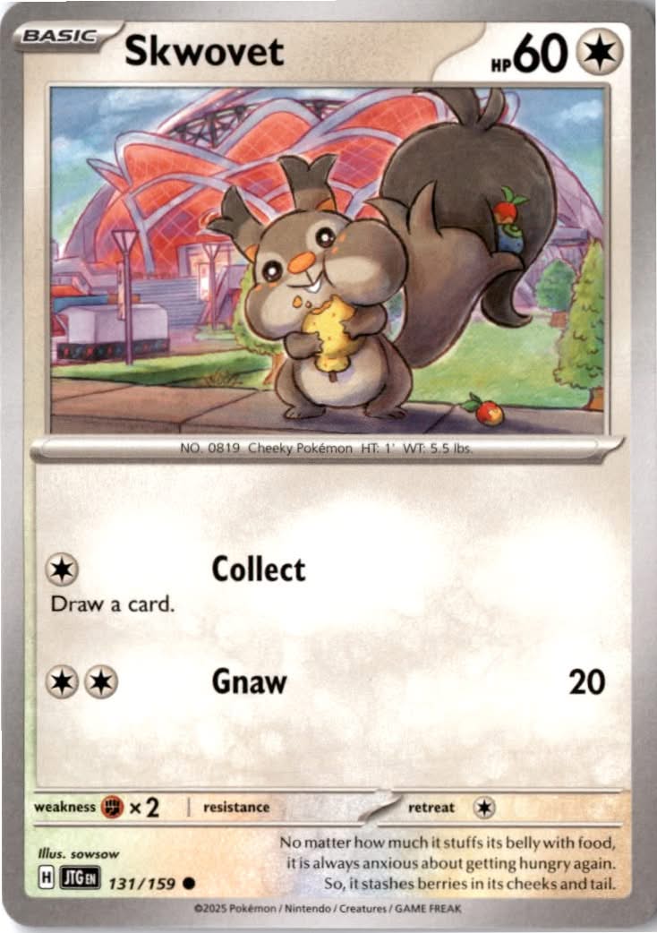 Skwovet #131/159 - Journey Together - Pokemon - Common - Near Mint