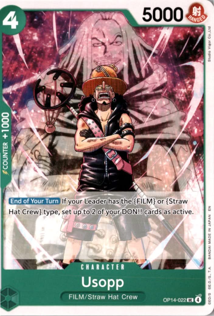 Usopp #OP14-022 - The Azure Sea's Seven - One Piece Card Game - Uncommon - Near Mint