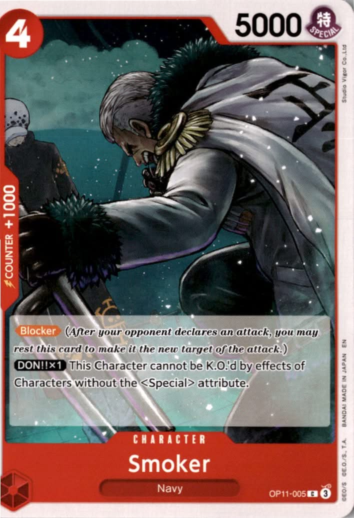 Smoker #OP11-005 - A Fist of Divine Speed - One Piece Card Game - Common - Near Mint