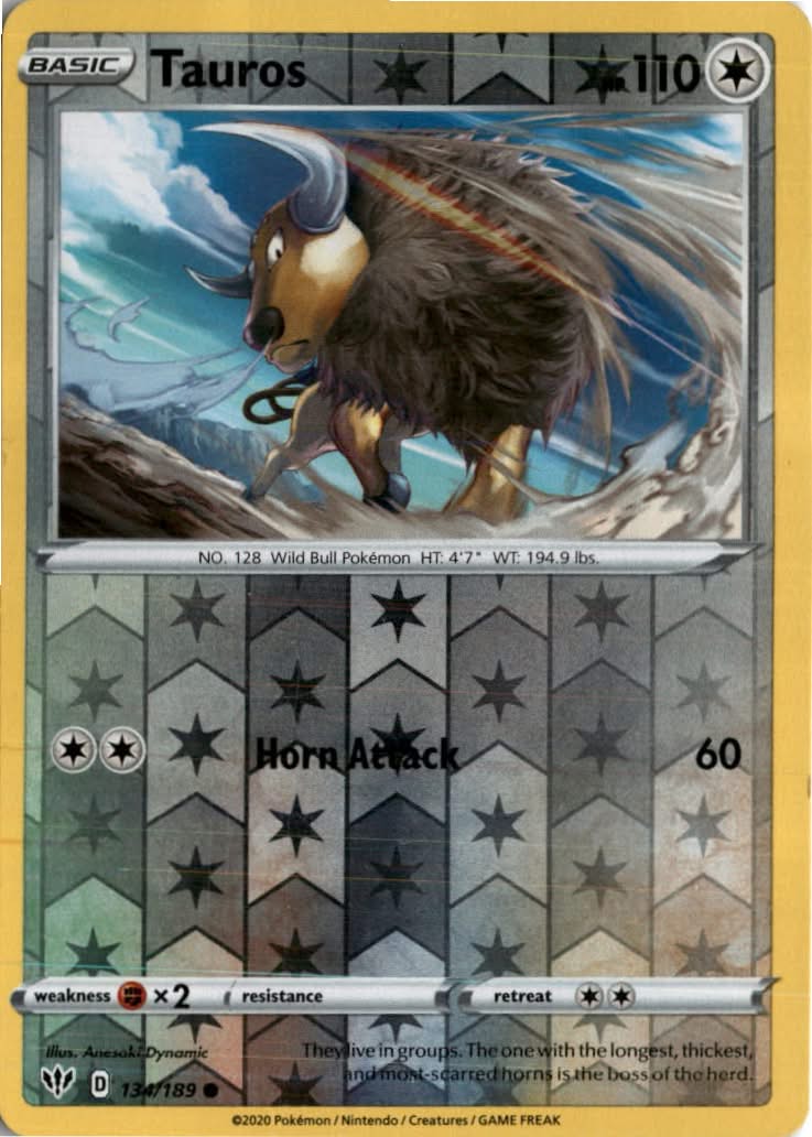 Tauros #134/189 - Darkness Ablaze - Pokemon - Common - Near Mint