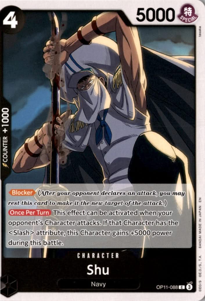 Shu #OP11-088 - A Fist of Divine Speed - One Piece Card Game - Common - Near Mint