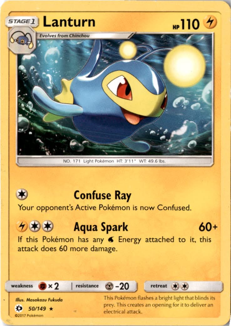 Lanturn #50/149 - Sun & Moon - Pokemon - Rare - Lightly Played